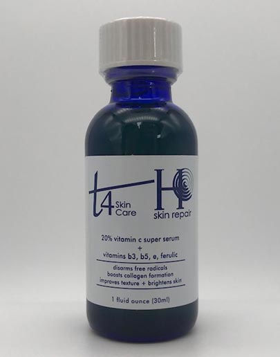 T4 + H 20% Vitamin C Super Serum + Vitamins b3, b5, e + ferulic-1 oz.