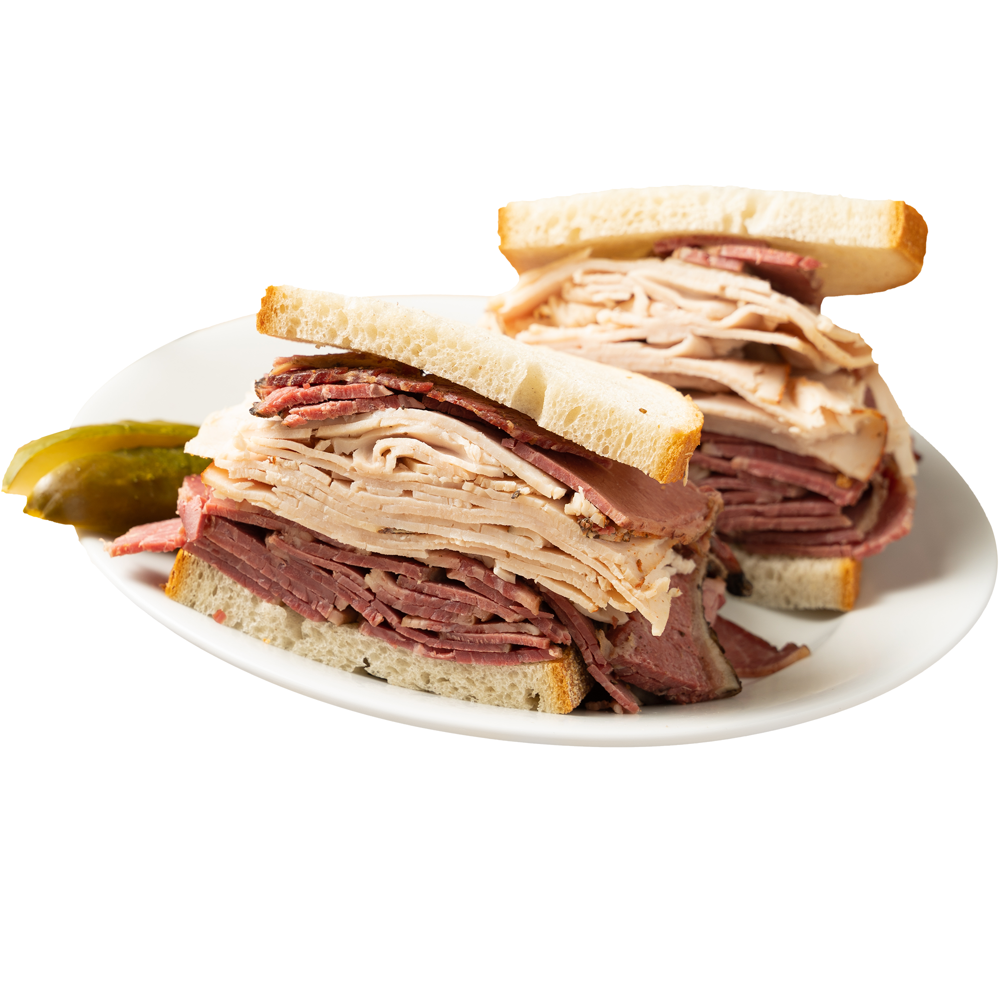 Corned Beef Pastrami and Turkey Triple Deeker