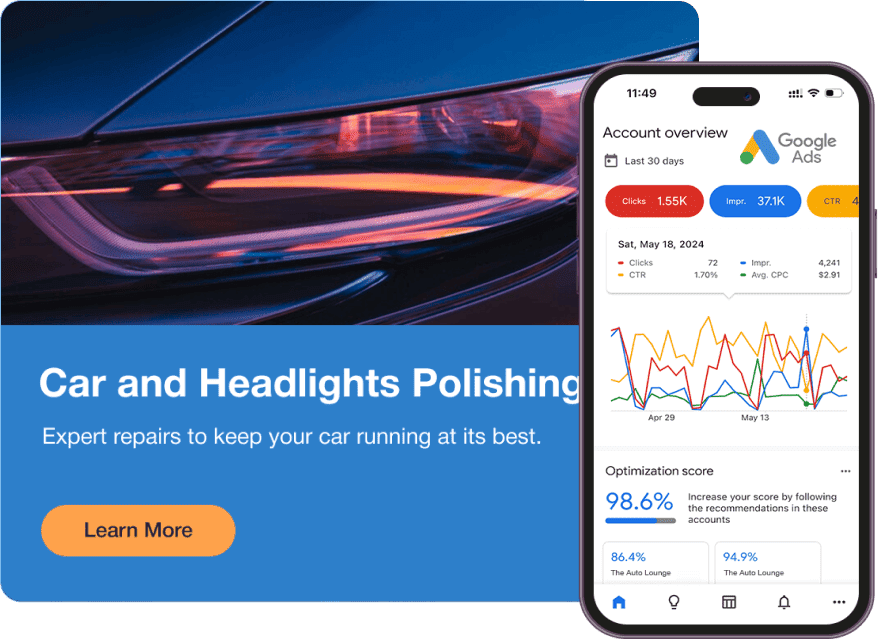 Automotive services google ads managements