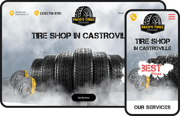 Paco`s Tires Website Design Paco`s Tires Website Design