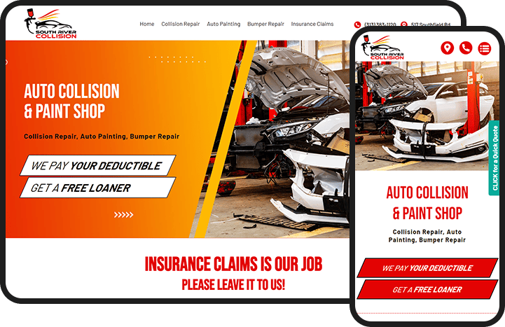 South River Collision Website Design South River Collision Website Design